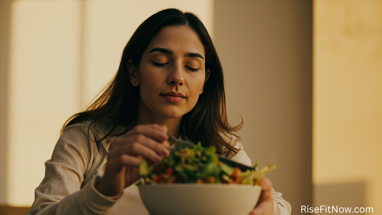 Dara Jane eating healthy and focused