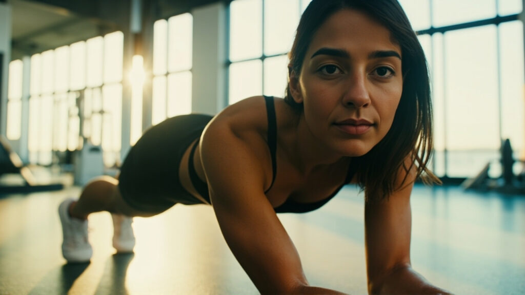 Dara showing an abs routine